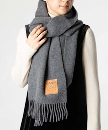 GANNI Double Face Wool Solid Scarf ガニー ダブルフェイス ソリッド スカーフ