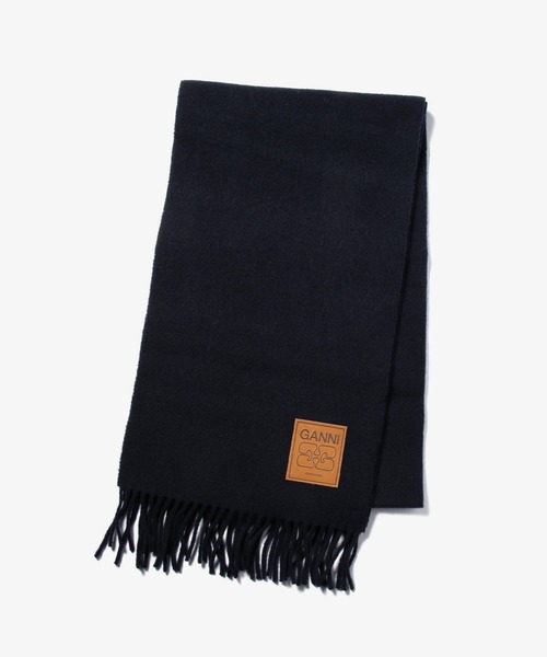 GANNI Double Face Wool Solid Scarf ガニー ダブルフェイス ソリッド