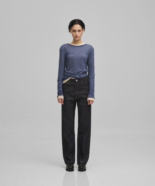 ANOTHER OFFICE WOMEN(アナザー オフィス ウーマン)の「w. Standard Kuroki Denim Pants (Indigo)(デニムパンツ・レディース・その他・36/34)」の1枚目の写真