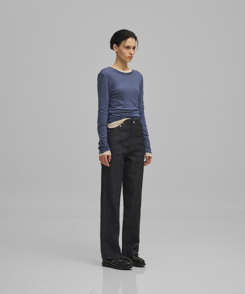ANOTHER OFFICE WOMEN(アナザー オフィス ウーマン)の「w. Standard Kuroki Denim Pants (Indigo)(デニムパンツ・レディース・その他・36/34)」の2枚目の写真