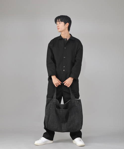 SAINTCREW(セントクルー)の「メガビッグサイズカーゴエコバッグ MCE-142 デニムブラック BKS(エコバッグ/サブバッグ・メンズ・その他・フリー)」の2枚目の写真