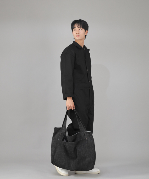 SAINTCREW(セントクルー)の「メガビッグサイズカーゴエコバッグ MCE-142 デニムブラック BKS(エコバッグ/サブバッグ・メンズ・その他・フリー)」の4枚目の写真