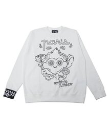 Monkey Flower（モンキーフラワー）の「共用トロピカルライングラフィックスウェット/MW2WMT10U WHITE（スウェット）」