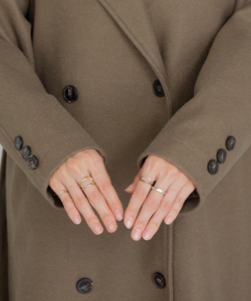 HUG.U(ハグユー)の「"ほどよマーメイド" ロングチェスターコート(チェスターコート・レディース・ダークグレー/グレイッシュベージュ/ブラック・FREE)」の22枚目の写真