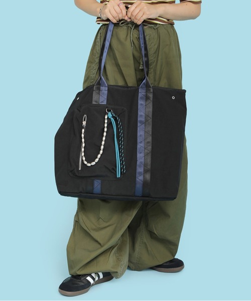 CONTROL FREAK（コントロールフリーク）の「CONTROL FREAK / CTFK（コントロールフリーク）ミリタリーチャームトート（トートバッグ・レディース・ブラック/カーキ・FREE）」の20枚目の写真