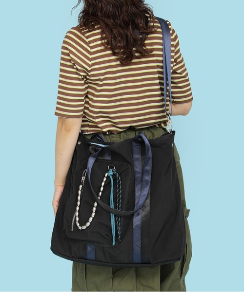 CONTROL FREAK（コントロールフリーク）の「CONTROL FREAK / CTFK（コントロールフリーク）ミリタリーチャームトート（トートバッグ・レディース・ブラック/カーキ・FREE）」の21枚目の写真