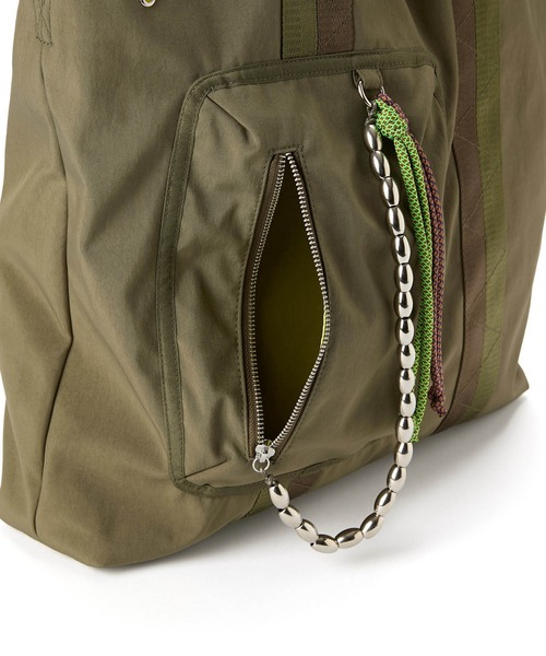 CONTROL FREAK（コントロールフリーク）の「CONTROL FREAK / CTFK（コントロールフリーク）ミリタリーチャームトート（トートバッグ・レディース・ブラック/カーキ・FREE）」の7枚目の写真