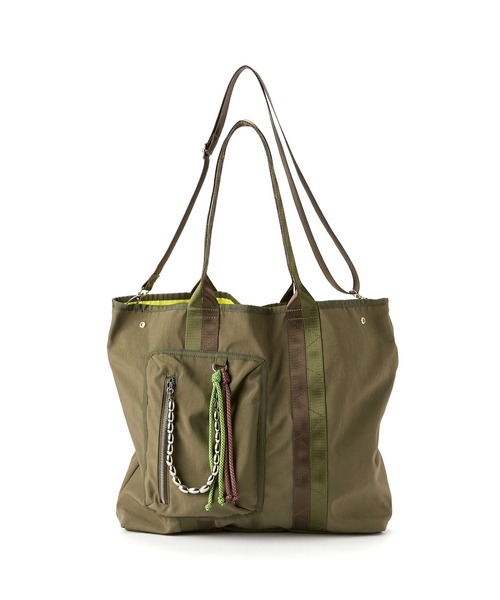 CONTROL FREAK（コントロールフリーク）の「CONTROL FREAK / CTFK（コントロールフリーク）ミリタリーチャームトート（トートバッグ・レディース・ブラック/カーキ・FREE）」の13枚目の写真