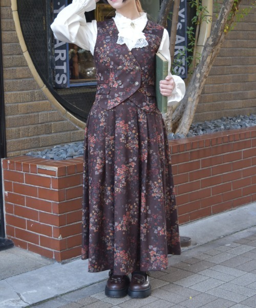 セール】フローラルプリントベスト（ベスト）｜axes femme（アクシーズ