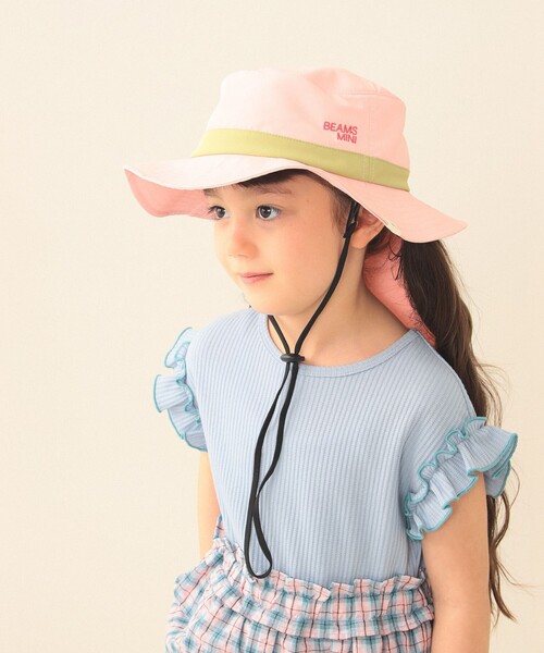 BEAMS mini(ビームスミニ)の「アドベンチャーハット 2026SS(ハット・キッズ・ピンク/ベージュ/サックスブルー・ONE SIZE)」の3枚目の写真