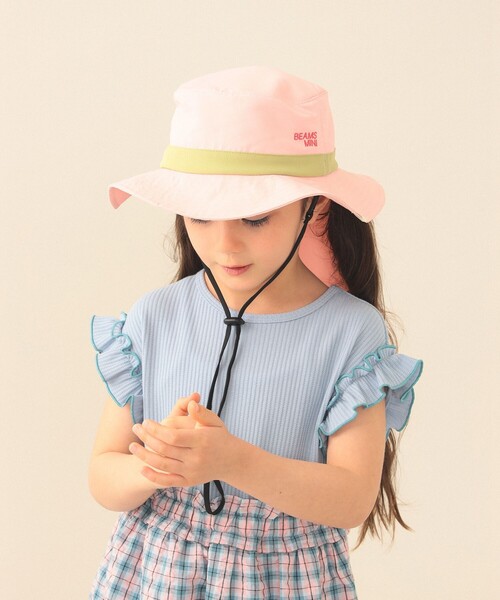 BEAMS mini(ビームスミニ)の「アドベンチャーハット 2026SS(ハット・キッズ・ピンク/ベージュ/サックスブルー・ONE SIZE)」の16枚目の写真