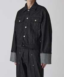 Lui's（ルイス）の「【Neucon】ROLL UP TUCK SHORT DENIM JACKET / ロールアップタックショートデニムジャケット / セットアップ対応（デニムジャケット）」