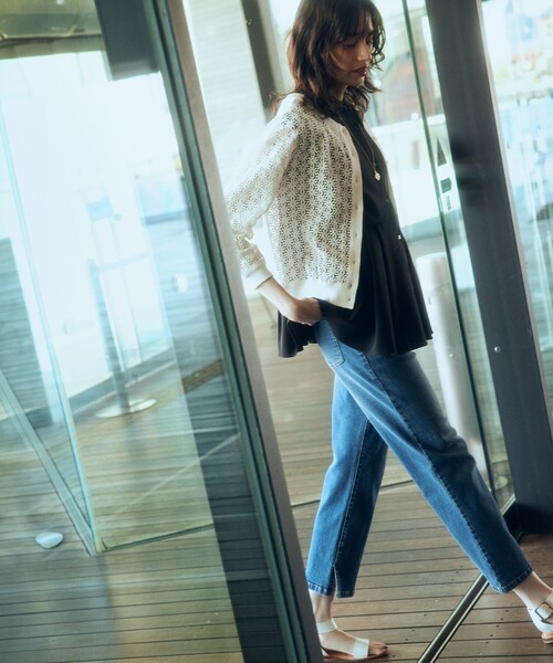 組曲(クミキョク)の「ミッドデニム パンツ(デニムパンツ・レディース・ネイビー系・3/2/1)」の12枚目の写真