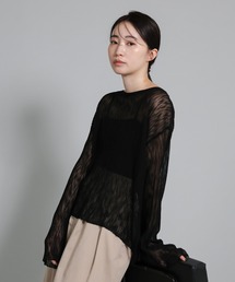 select MOCA Et | 【Et】Sheer Random-Rib Knit【手洗い可】(ニット/セーター)