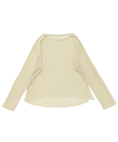 select MOCA Et（セレクトモカエト）の「【Et】Sheer Random-Rib Knit【手洗い可】（ニット/セーター・レディース・ブラック/アイボリー・FREE）」の6枚目の写真
