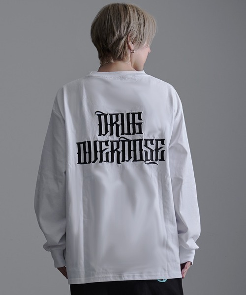 RAZZIS（ラズ）の「『RAZZIS/ラズイズ』DRAG OVERDOSE刺繍 ベアプリント天竺長袖Tシャツ （Tシャツ/カットソー・メンズ・ホワイト/ブラック・M/L）」の13枚目の写真