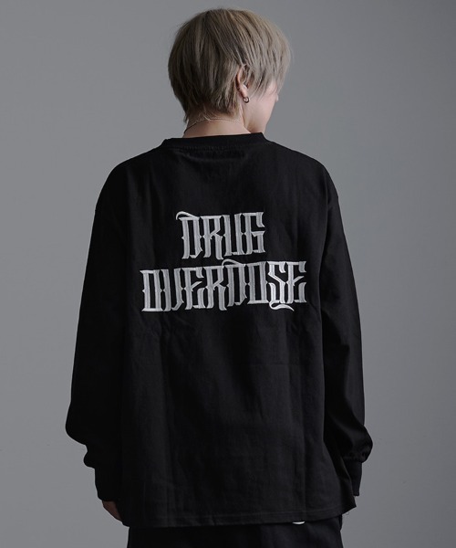 RAZZIS（ラズ）の「『RAZZIS/ラズイズ』DRAG OVERDOSE刺繍 ベアプリント天竺長袖Tシャツ （Tシャツ/カットソー・メンズ・ホワイト/ブラック・M/L）」の15枚目の写真