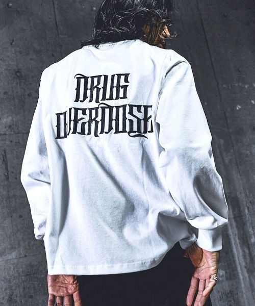 RAZZIS（ラズ）の「『RAZZIS/ラズイズ』DRAG OVERDOSE刺繍 ベアプリント天竺長袖Tシャツ （Tシャツ/カットソー・メンズ・ホワイト/ブラック・M/L）」の11枚目の写真