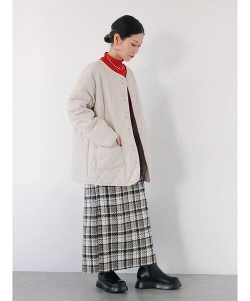 Samansa Mos2 blue(サマンサモスモスブルー)の「チェック柄スカート(スカート・レディース・グリーン/ブラック/ベージュ・F)」の10枚目の写真