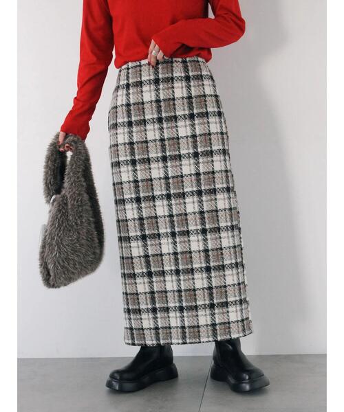 Samansa Mos2 blue(サマンサモスモスブルー)の「チェック柄スカート(スカート・レディース・グリーン/ブラック/ベージュ・F)」の11枚目の写真