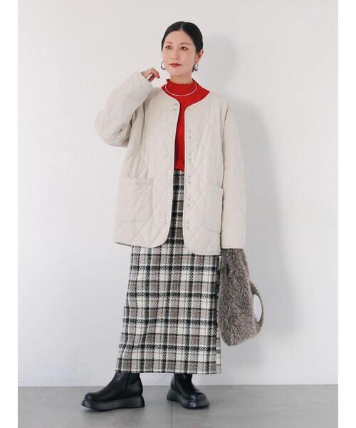 Samansa Mos2 blue(サマンサモスモスブルー)の「チェック柄スカート(スカート・レディース・グリーン/ブラック/ベージュ・F)」の12枚目の写真