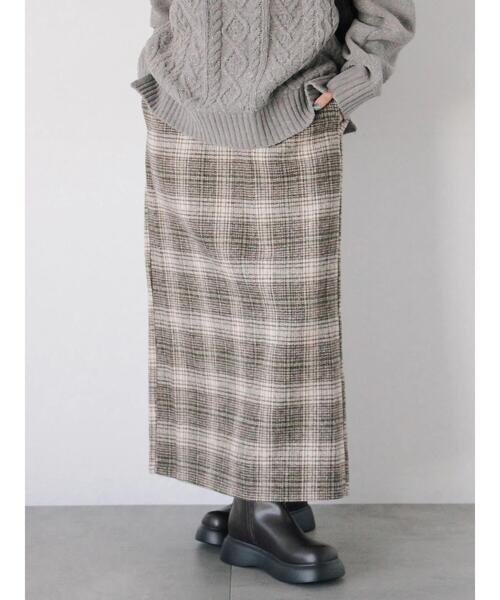 Samansa Mos2 blue(サマンサモスモスブルー)の「チェック柄スカート(スカート・レディース・グリーン/ブラック/ベージュ・F)」の14枚目の写真