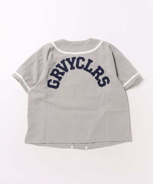 GROOVY COLORS（グルービーカラーズ）の「Polyester CANAPA Baseball Shirt（スウェット・キッズ・グレー・135/145）」の2枚目の写真