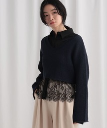 mysty woman | ループヤーンショートプルオーバー 643856(ニット/セーター)