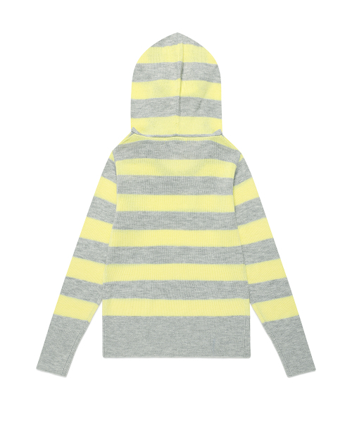 Cavish（カビシ）の「W U NECK STRIPED STAR KNIT HOODIE YELLOW(CV2FFFK601A)（ニット/セーター・レディース・イエロー・S/M）」の2枚目の写真