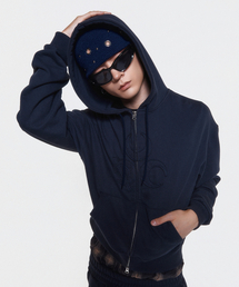 DAUSPICE（ディーオスピス）の「(DUC) Eyelet Stud Beanie Navy（ニットキャップ/ビーニー）」