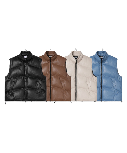 APOSTROPHE COMMA(アポストロフィコンマ)の「グロッシーレザーダウンベスト_アイボリー(ダウンベスト・レディース・その他・SMALL/MEDIUM/LARGE)」の8枚目の写真