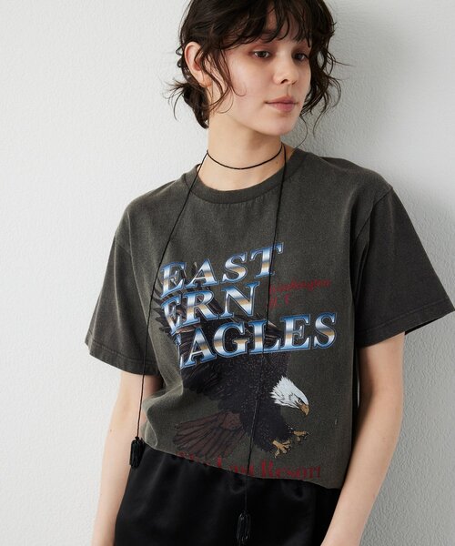 Whim Gazette（ウィムガゼット）の「Eagle Tee（Tシャツ/カットソー・レディース・チャコールグレー/ライトベージュ・FREE）」の10枚目の写真