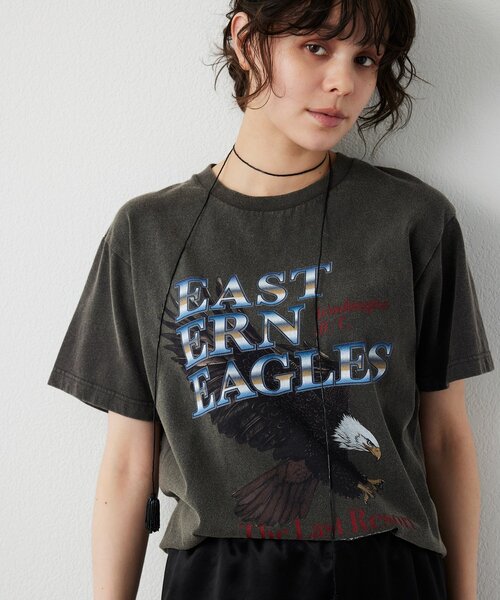 Whim Gazette（ウィムガゼット）の「Eagle Tee（Tシャツ/カットソー・レディース・チャコールグレー/ライトベージュ・FREE）」の11枚目の写真