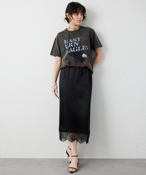 Whim Gazette（ウィムガゼット）の「Eagle Tee（Tシャツ/カットソー・レディース・チャコールグレー/ライトベージュ・FREE）」の15枚目の写真