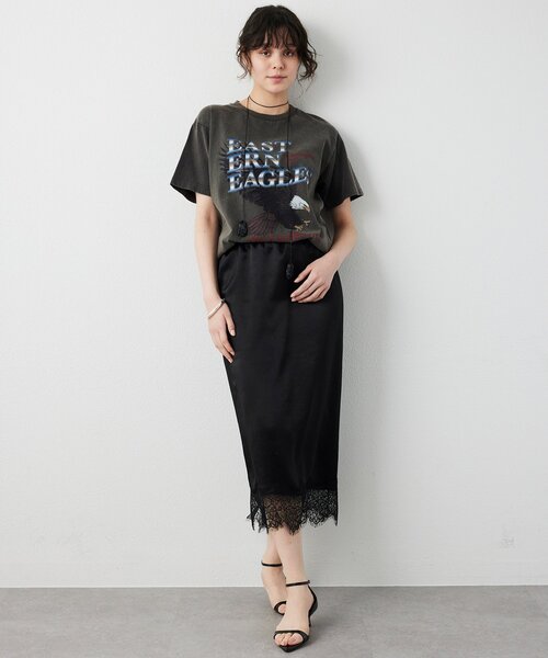 Whim Gazette（ウィムガゼット）の「Eagle Tee（Tシャツ/カットソー・レディース・チャコールグレー/ライトベージュ・FREE）」の16枚目の写真