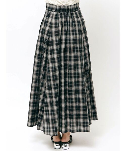 LAGUNAMOON(ラグナムーン)の「チェックタックフレアスカート 【夏服】(スカート・レディース・ブラック/ブルー・MEDIUM/SMALL)」の11枚目の写真