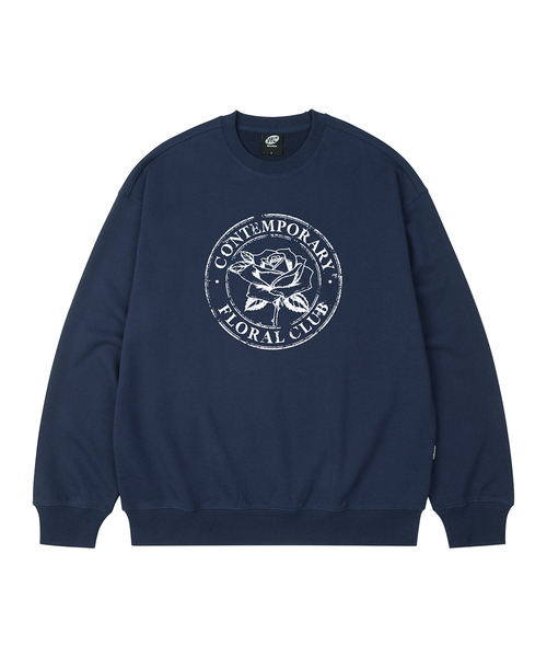 WILDROCK(ワイルドロック)の「FLORAL CLUB オーバーサイズ スウェット_9 COL(スウェット・レディース・ブラウン/ダークグレー/ネイビー/アイボリー/ブラック/ピンク/ブルー/ベージュ/チャコール・SMALL/LARGE/MEDIUM)」の7枚目の写真