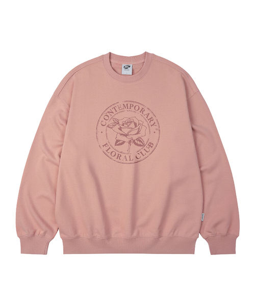WILDROCK(ワイルドロック)の「FLORAL CLUB オーバーサイズ スウェット_9 COL(スウェット・レディース・ブラウン/ダークグレー/ネイビー/アイボリー/ブラック/ピンク/ブルー/ベージュ/チャコール・SMALL/LARGE/MEDIUM)」の9枚目の写真
