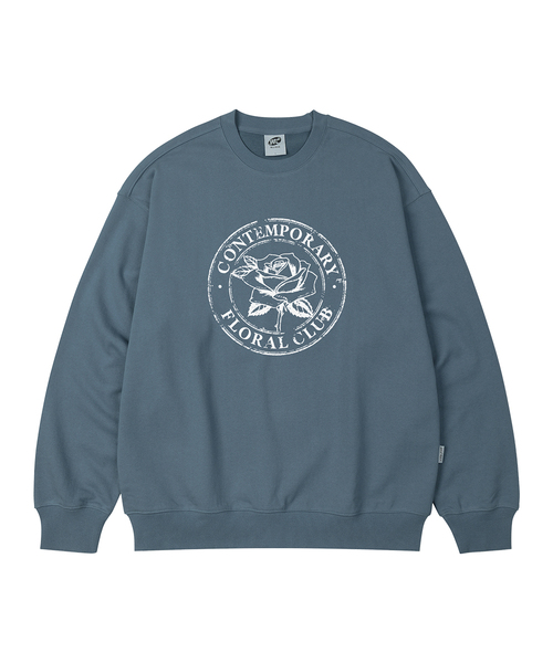 WILDROCK(ワイルドロック)の「FLORAL CLUB オーバーサイズ スウェット_9 COL(スウェット・レディース・ブラウン/ダークグレー/ネイビー/アイボリー/ブラック/ピンク/ブルー/ベージュ/チャコール・SMALL/LARGE/MEDIUM)」の8枚目の写真