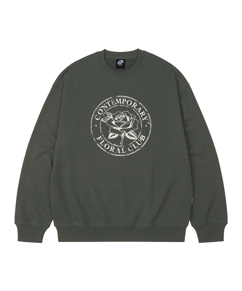 WILDROCK(ワイルドロック)の「FLORAL CLUB オーバーサイズ スウェット_9 COL(スウェット・レディース・ブラウン/ダークグレー/ネイビー/アイボリー/ブラック/ピンク/ブルー/ベージュ/チャコール・SMALL/LARGE/MEDIUM)」の5枚目の写真