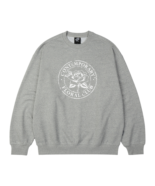 WILDROCK(ワイルドロック)の「FLORAL CLUB オーバーサイズ スウェット_9 COL(スウェット・レディース・ブラウン/ダークグレー/ネイビー/アイボリー/ブラック/ピンク/ブルー/ベージュ/チャコール・SMALL/LARGE/MEDIUM)」の4枚目の写真