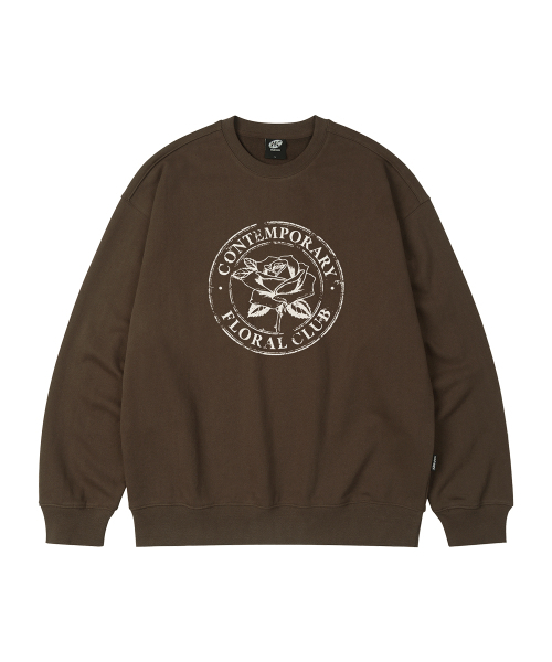 WILDROCK(ワイルドロック)の「FLORAL CLUB オーバーサイズ スウェット_9 COL(スウェット・レディース・ブラウン/ダークグレー/ネイビー/アイボリー/ブラック/ピンク/ブルー/ベージュ/チャコール・SMALL/LARGE/MEDIUM)」の10枚目の写真