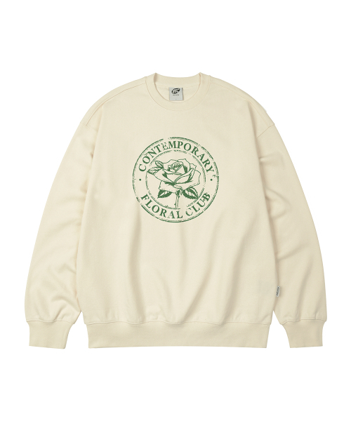 WILDROCK(ワイルドロック)の「FLORAL CLUB オーバーサイズ スウェット_9 COL(スウェット・レディース・ブラウン/ダークグレー/ネイビー/アイボリー/ブラック/ピンク/ブルー/ベージュ/チャコール・SMALL/LARGE/MEDIUM)」の11枚目の写真