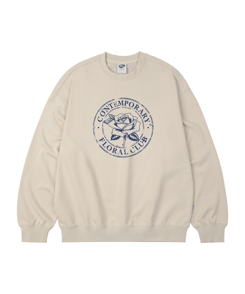 WILDROCK(ワイルドロック)の「FLORAL CLUB オーバーサイズ スウェット_9 COL(スウェット・レディース・ブラウン/ダークグレー/ネイビー/アイボリー/ブラック/ピンク/ブルー/ベージュ/チャコール・SMALL/LARGE/MEDIUM)」の13枚目の写真