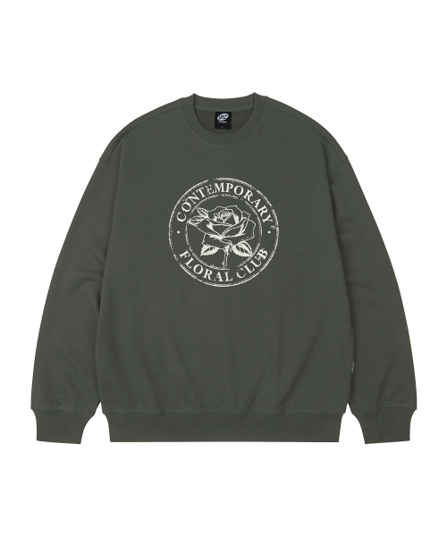 WILDROCK(ワイルドロック)の「FLORAL CLUB オーバーサイズ スウェット_9 COL(スウェット・レディース・ブラウン/ダークグレー/ネイビー/アイボリー/ブラック/ピンク/ブルー/ベージュ/チャコール・SMALL/LARGE/MEDIUM)」の16枚目の写真