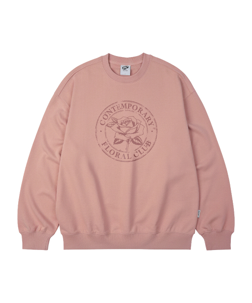 WILDROCK(ワイルドロック)の「FLORAL CLUB オーバーサイズ スウェット_9 COL(スウェット・レディース・ブラウン/ダークグレー/ネイビー/アイボリー/ブラック/ピンク/ブルー/ベージュ/チャコール・SMALL/LARGE/MEDIUM)」の17枚目の写真