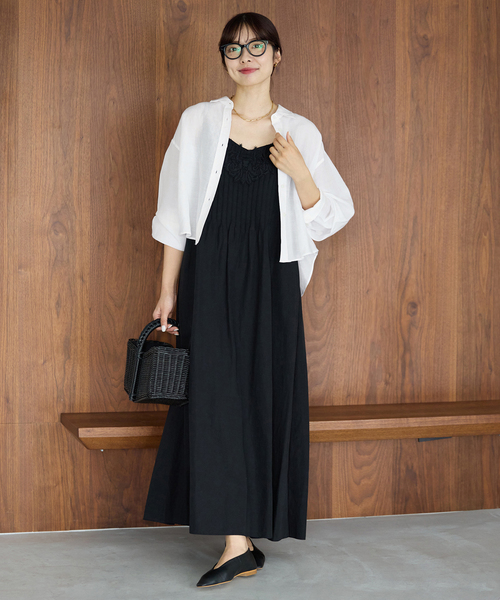 IENA（イエナ）の「《新色/WEB限定/追加3》ラミーリヨセルショートシャツ（シャツ/ブラウス・レディース・サックスブルー/スカイブルー/ホワイト/ブラウン/ピンク・FREE）」の16枚目の写真