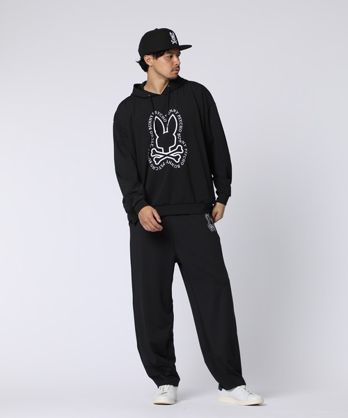 Psycho Bunny（サイコバニー）の「[WEB限定]タイポエンブレム ダンボールパーカ（パーカー・メンズ・ブラック/チャコールグレー・FREE）」の5枚目の写真