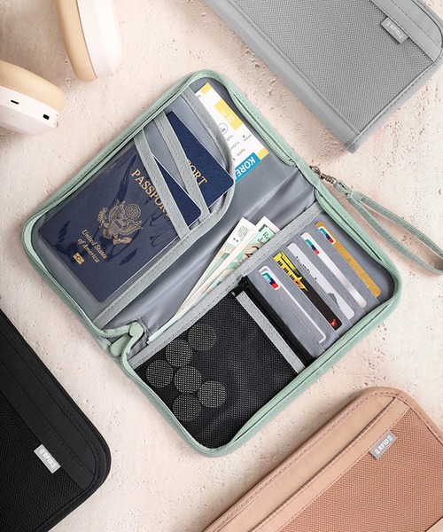 CALIFORNIA OUTFITTERS（カリフォルニア アウトフィッターズ）の「1D4-MT【RFIDブロッキング】メッシュ ストラップ付パスポートケース（パスポートケース・レディース・グレー/ブラック/ピンク/グリーン・ONESIZE）」の8枚目の写真