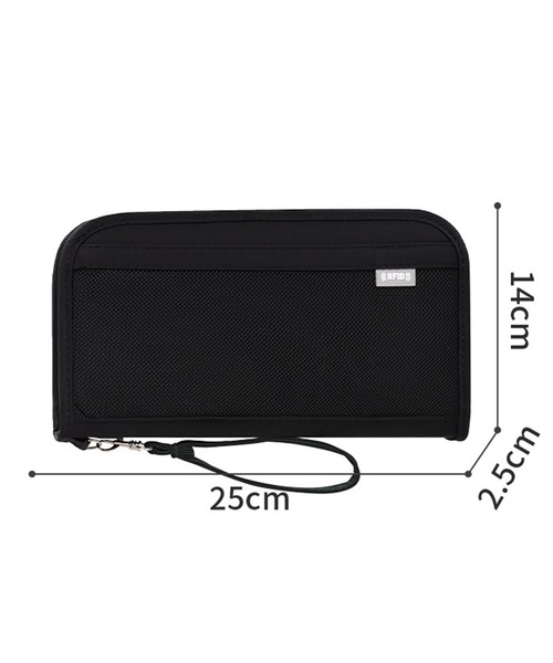 CALIFORNIA OUTFITTERS（カリフォルニア アウトフィッターズ）の「1D4-MT【RFIDブロッキング】メッシュ ストラップ付パスポートケース（パスポートケース・レディース・グレー/ブラック/ピンク/グリーン・ONESIZE）」の10枚目の写真